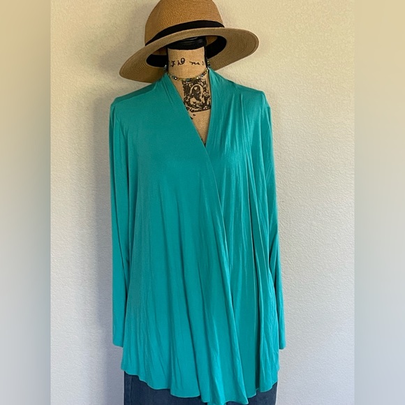 Karen Scott Light Weight Cardigan/Kimono XL in Teal - Picture 2 of 8